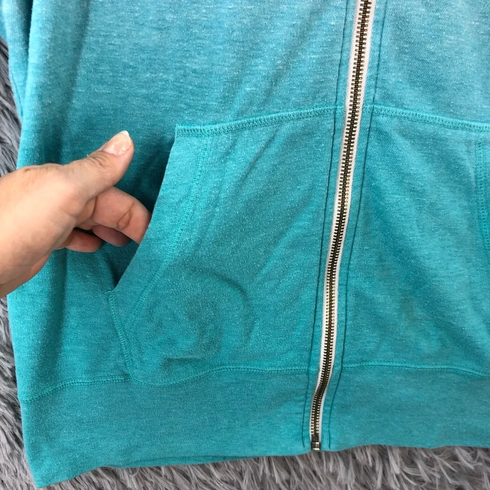 Nike Jacket Womens XL Blue Ombre Lightweight Blue Full Zip Hoodie Pockets